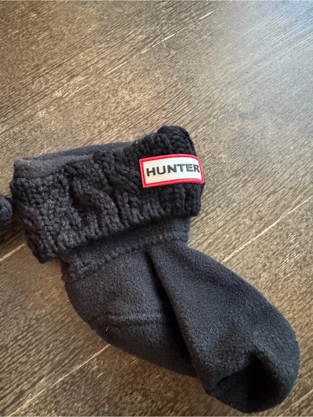 Hunter Black Boot Socks with Branded Cuff